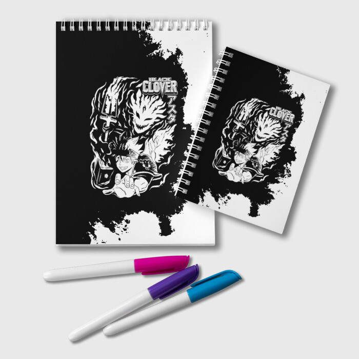 Блокнот Чёрный клевер Аста и демон Либе фото