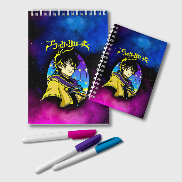 Блокнот Чёрный клевер космический Юно фото